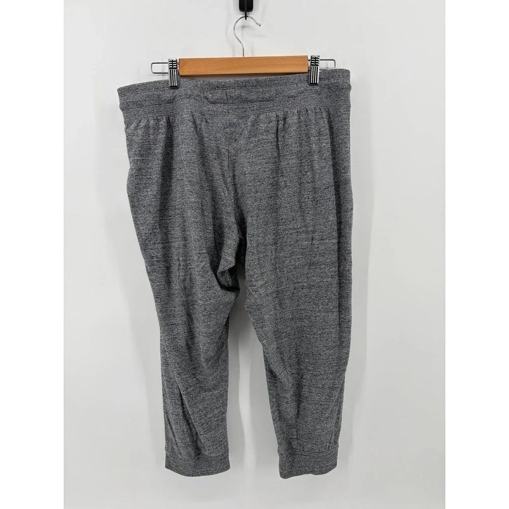 Nike‎ Gym Vintage Cropped Capri Jogger Pants Organic Cotton Gray Size Women's L